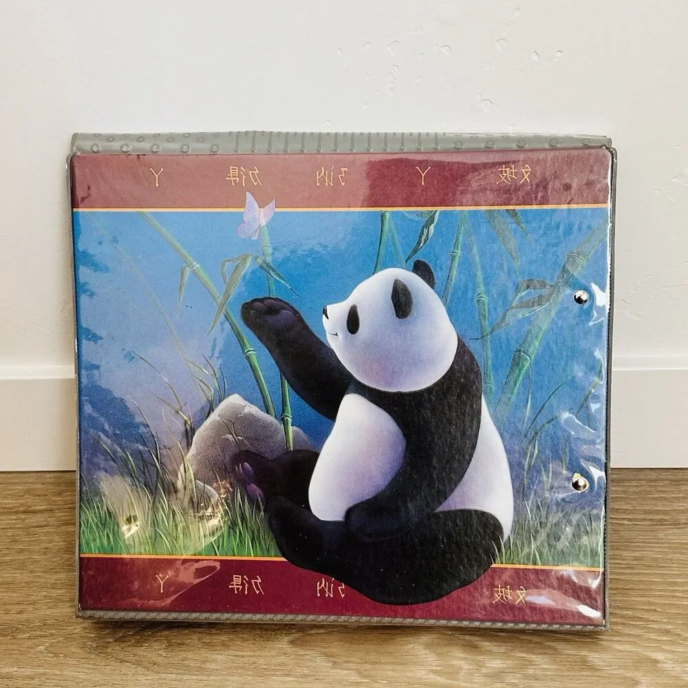 Vintage 90s Mead Trapper Keeper Binder Folders Panda Bear 1991 Complete